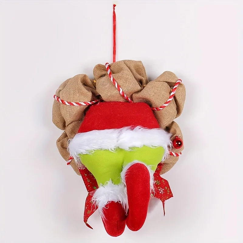 Christmas Wreath – Rustic Jute with Festive Trims