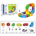 DIY magnetic train track building set for kids