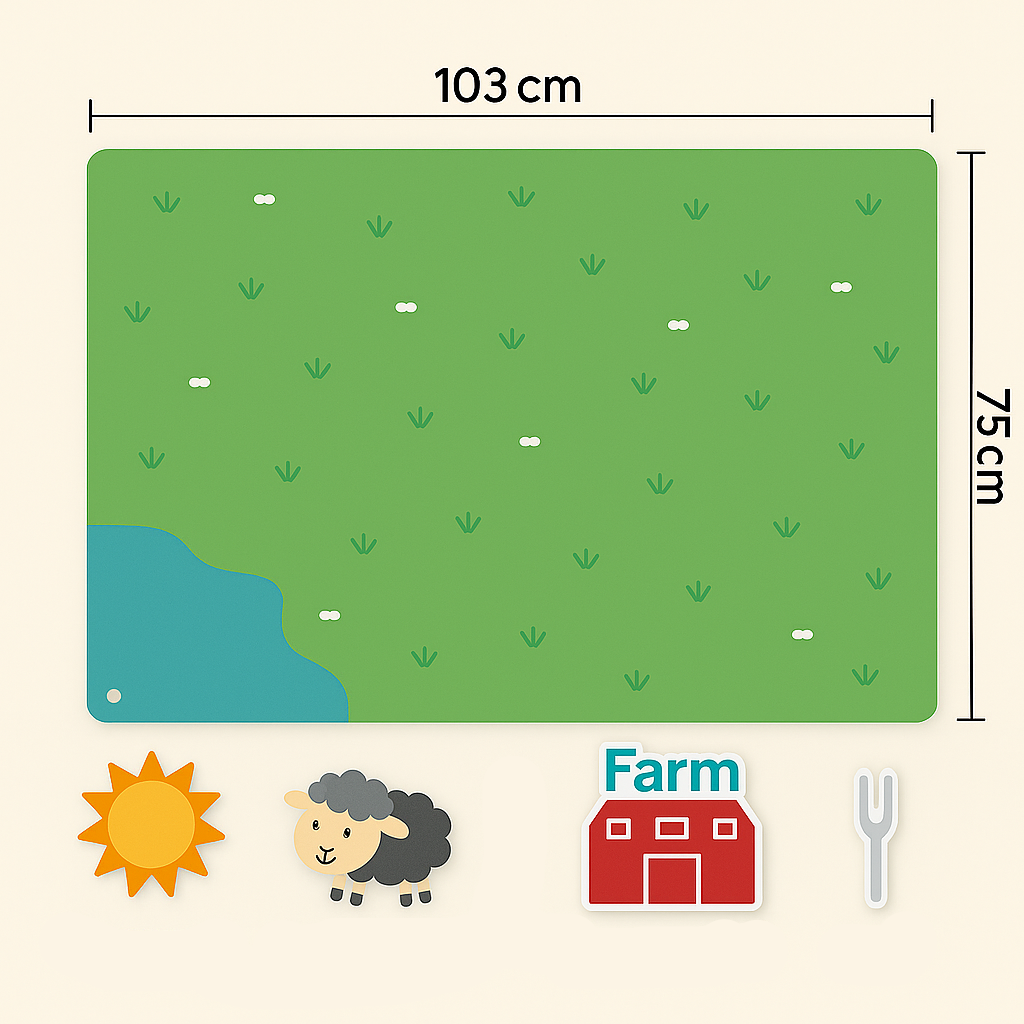 Felt story board interactive educational playset for kids