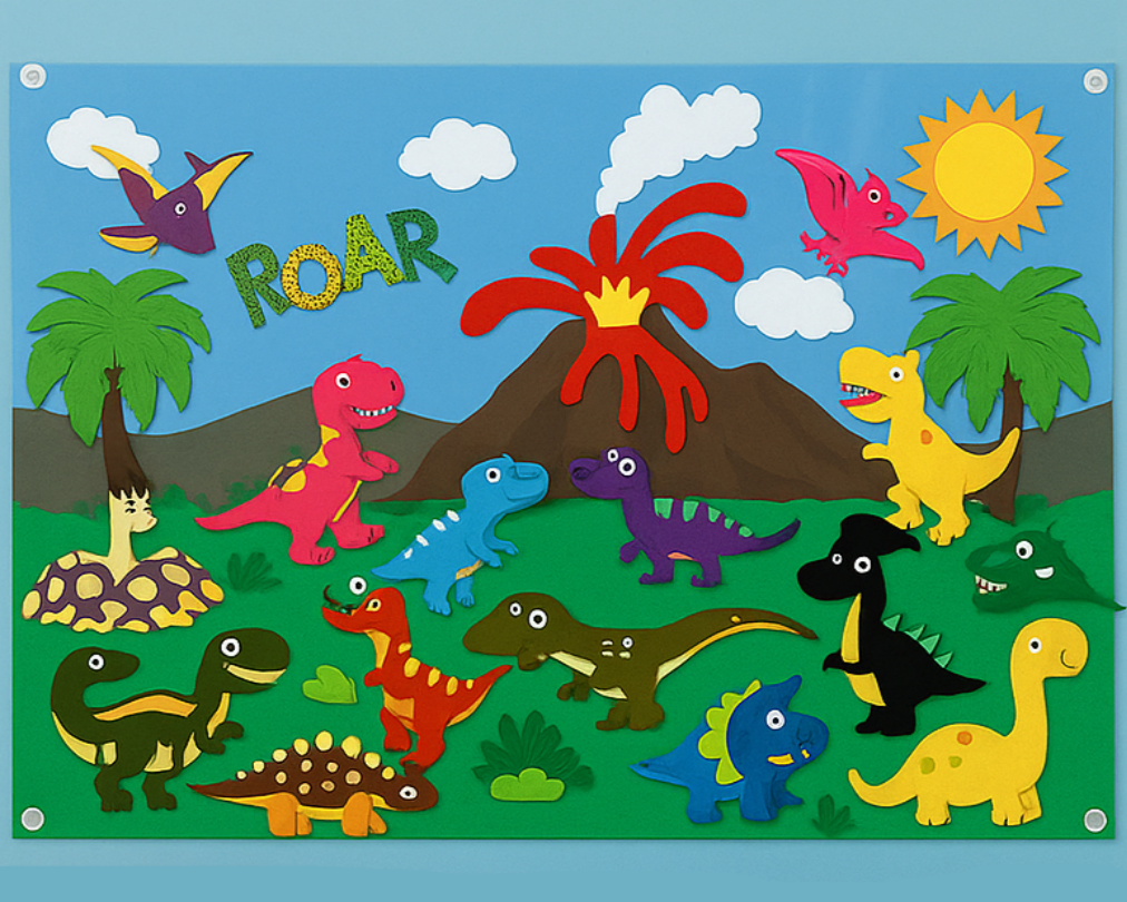Felt story board interactive educational playset for kids