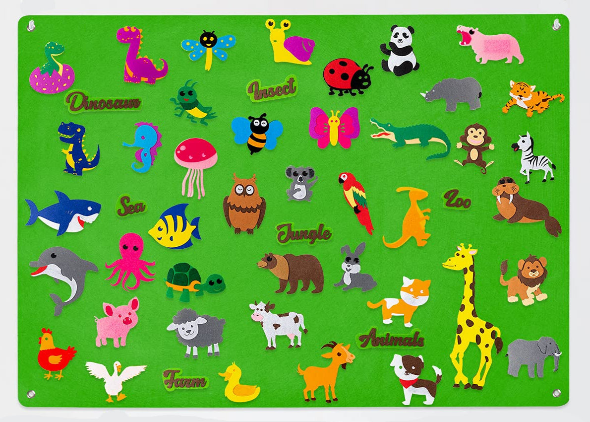 Felt story board interactive educational playset for kids