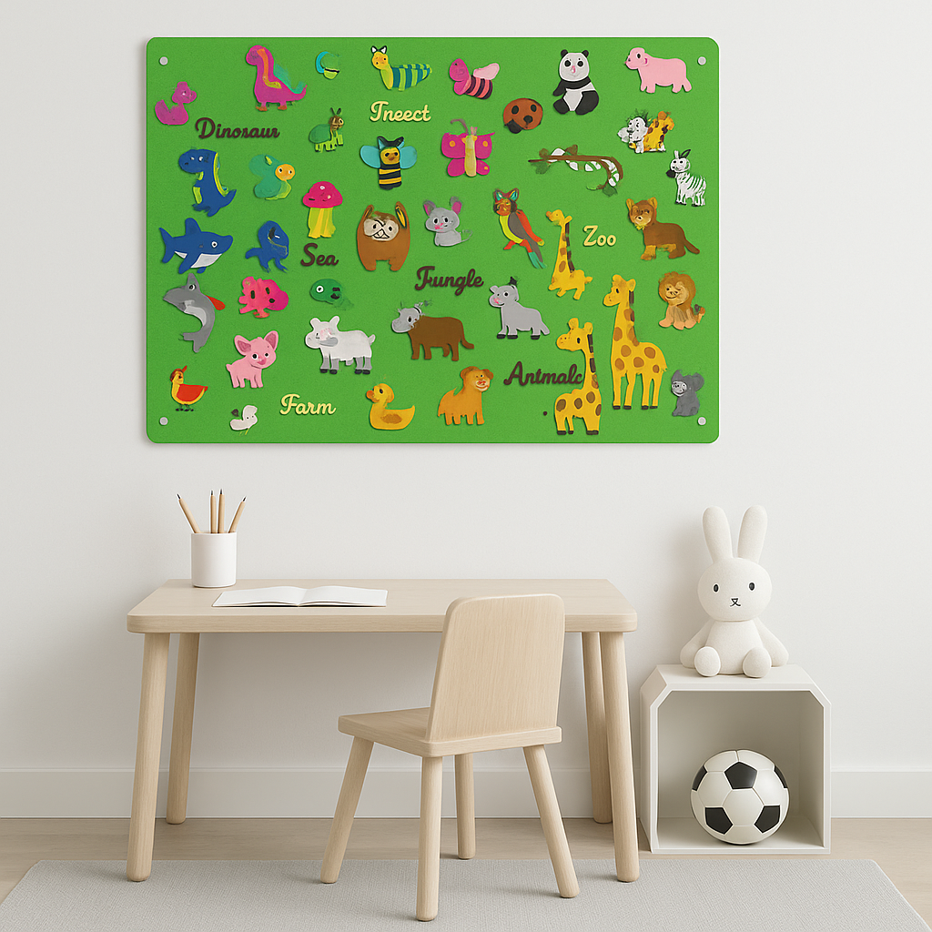 Felt story board interactive educational playset for kids