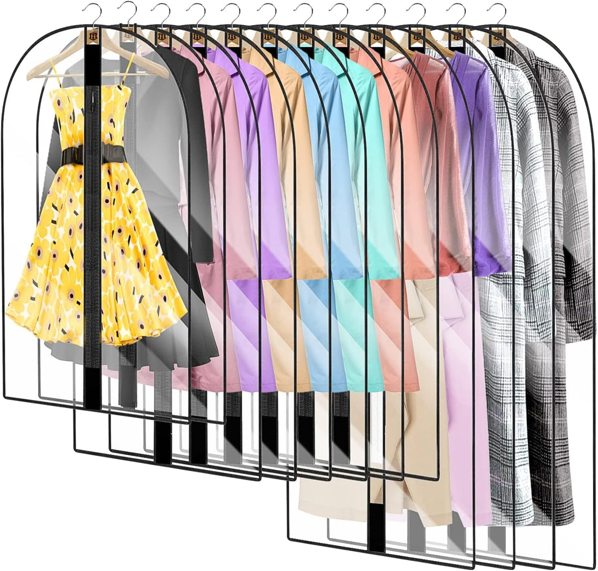 Extra-long garment bag with full-length zip and dual handles for gowns