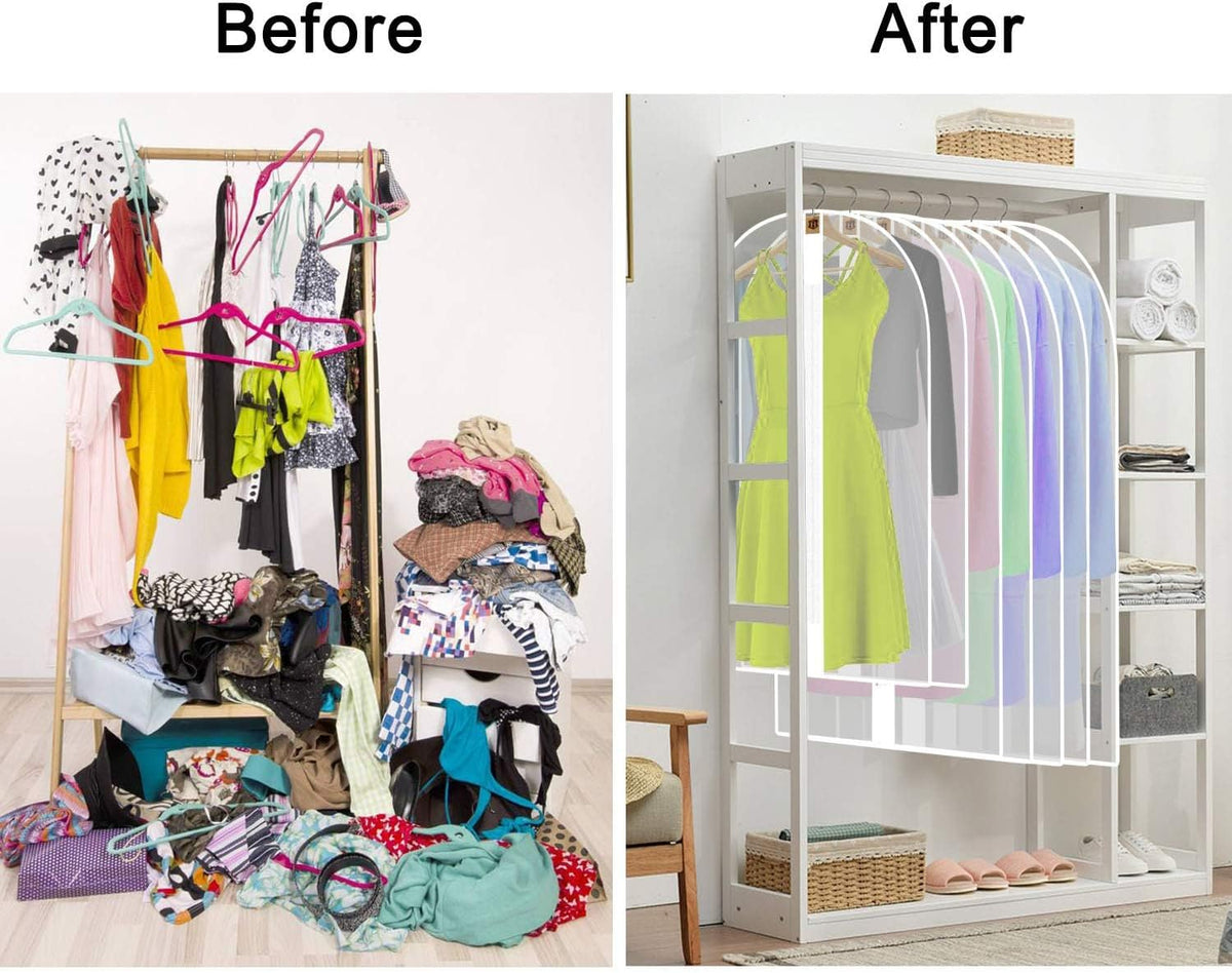 Extra-long garment bag with full-length zip and dual handles for gowns