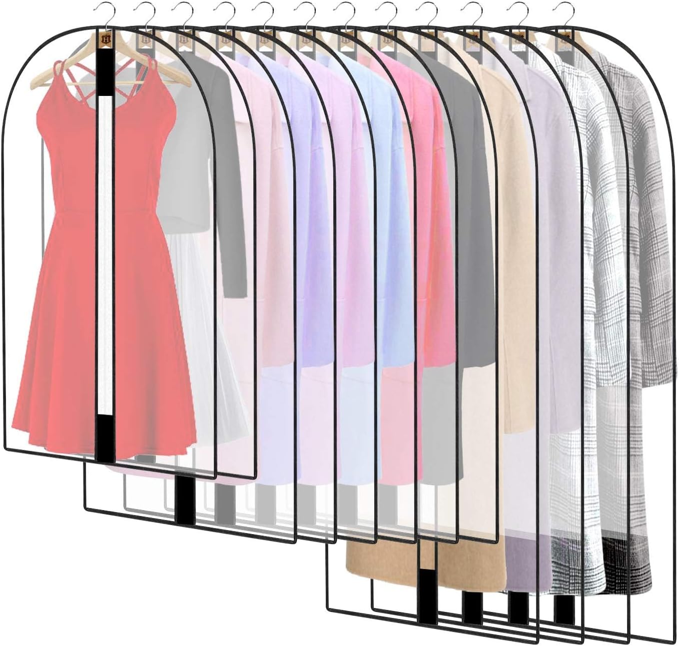 Extra-long garment bag with full-length zip and dual handles for gowns