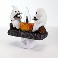 Ghost campfire night light with flickering LED flame