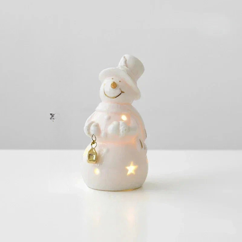 Illuminated Snowman Decoration – Warm White Christmas Ornament