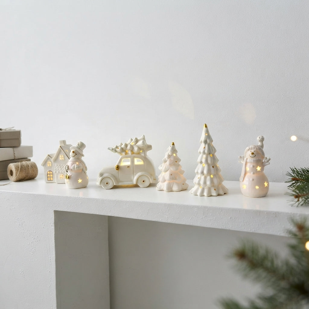 Illuminated Snowman Decoration – Warm White Christmas Ornament