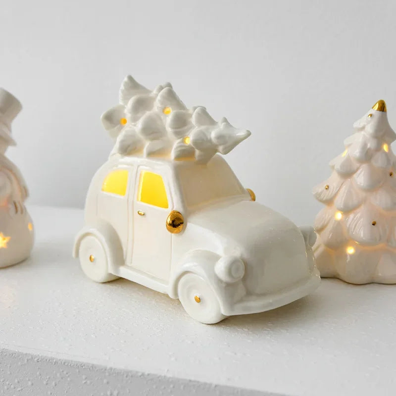 Illuminated Snowman Decoration – Warm White Christmas Ornament