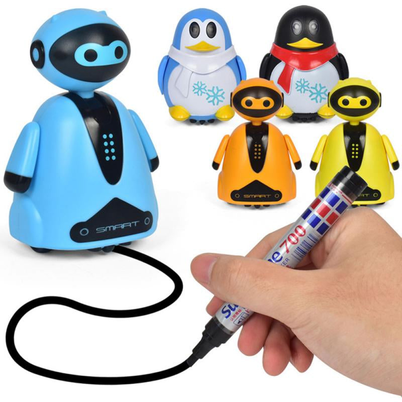 Inductive Drawing Robot Toy – Follows Pen Lines, Creative STEM Toy for Kids