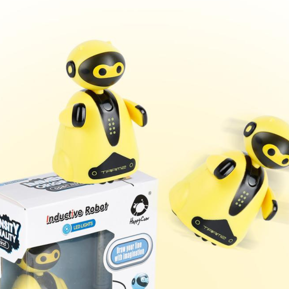Inductive Drawing Robot Toy – Follows Pen Lines, Creative STEM Toy for Kids