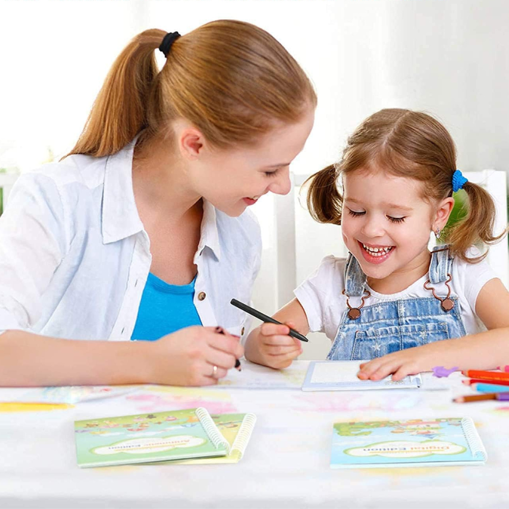 Kids handwriting practice books set for letters and numbers