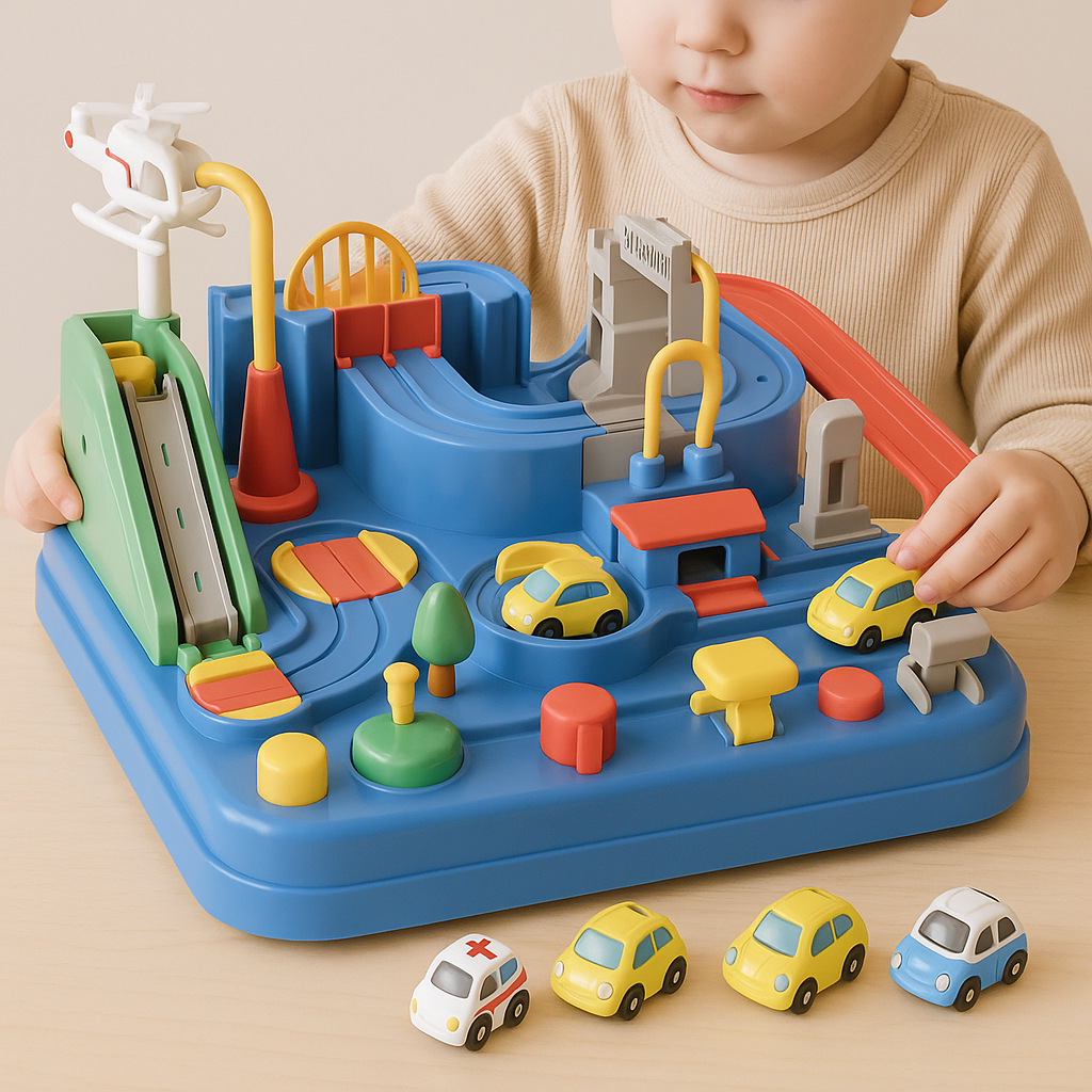 Kids logic puzzle city car brain-training game