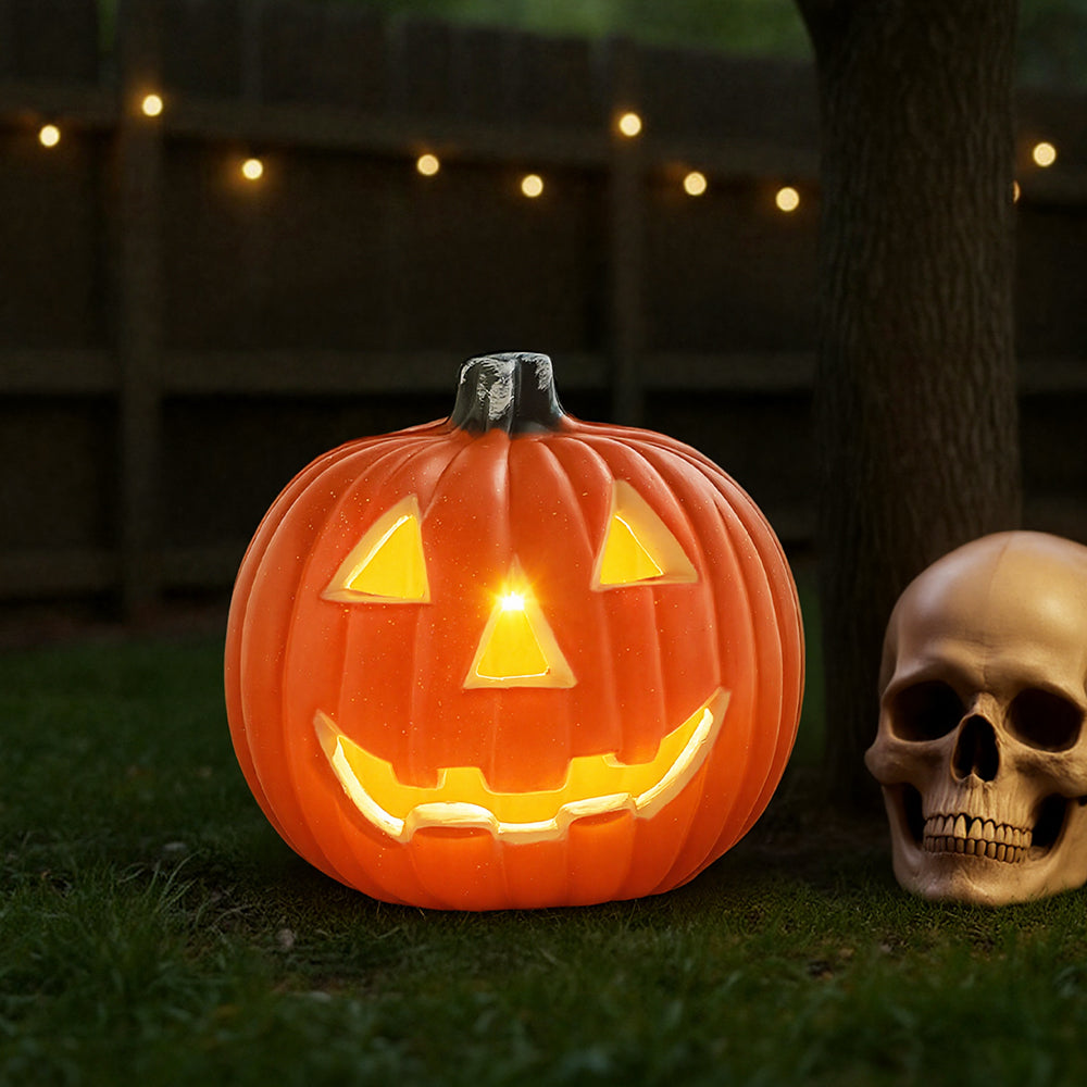 LED pumpkin lantern, battery-operated cordless Halloween light