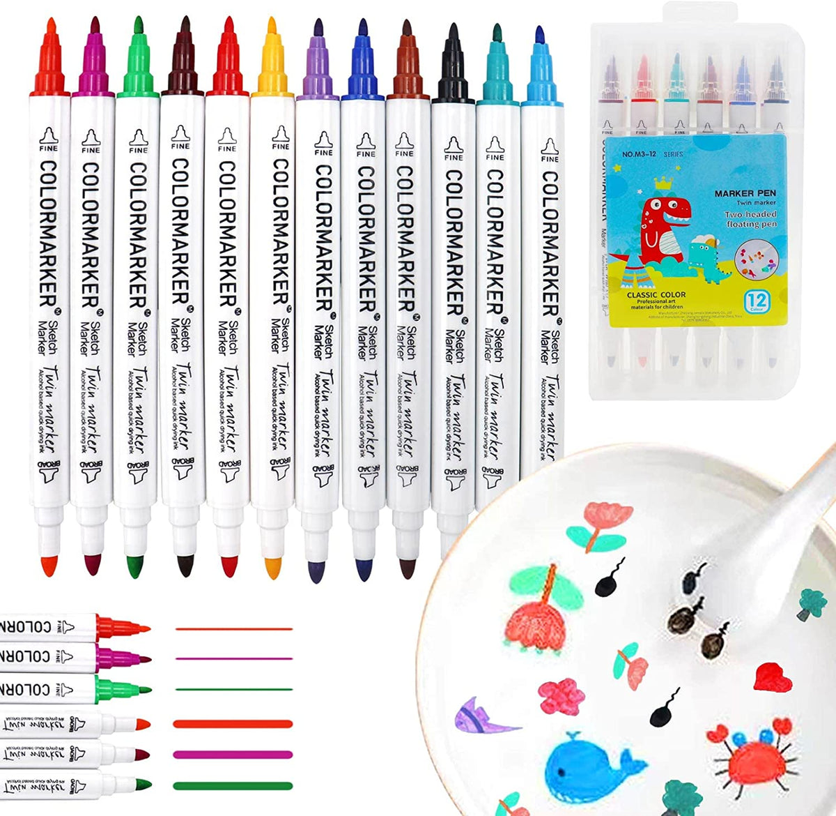 Magic water drawing pens kids floating art set