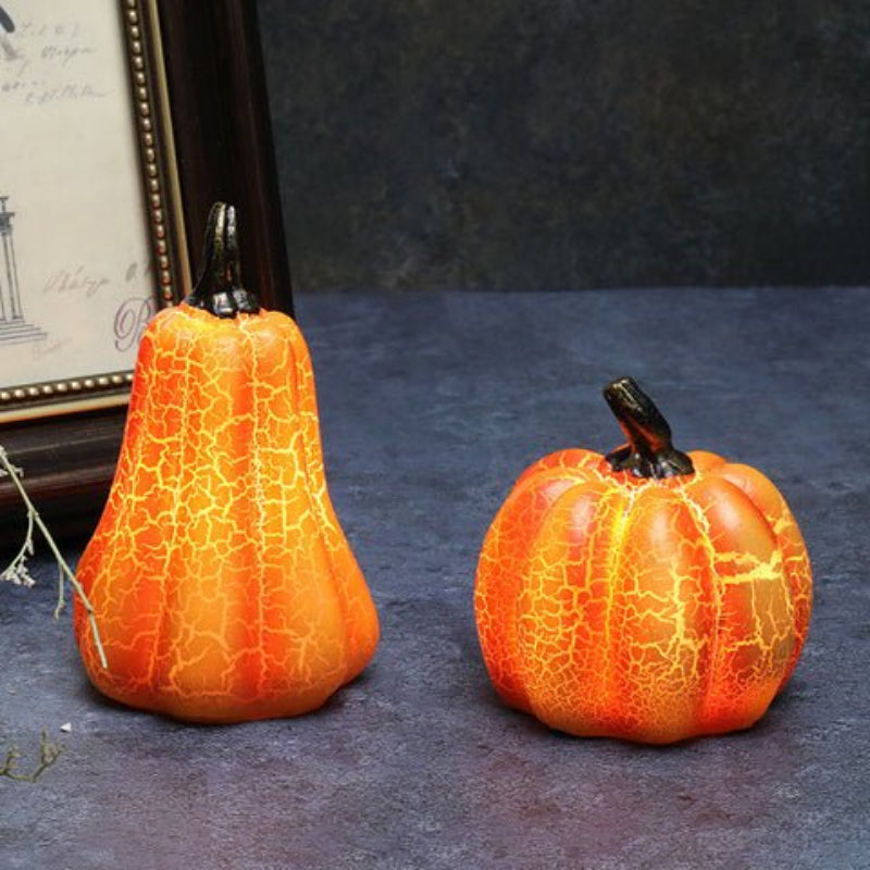 Warm white LED pumpkin light for tabletops