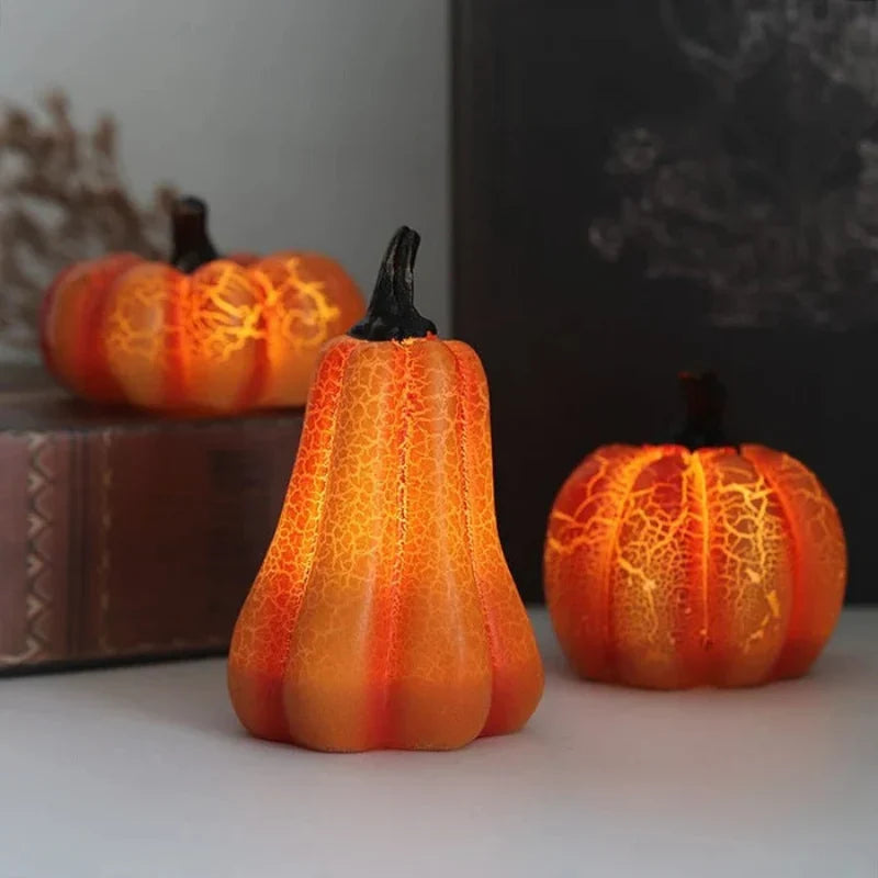Warm white LED pumpkin light for tabletops