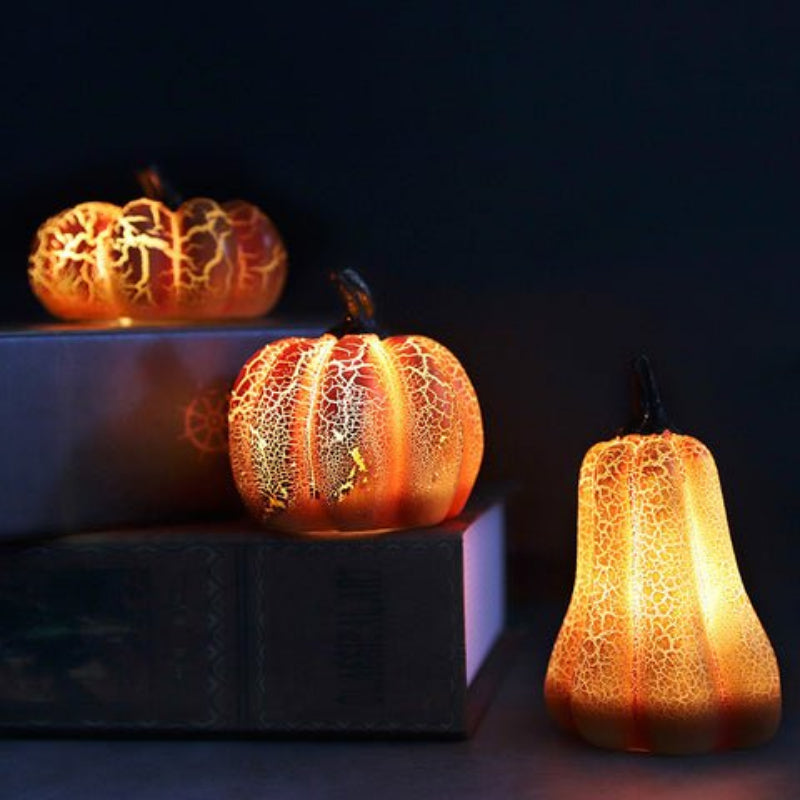 Warm white LED pumpkin light for tabletops
