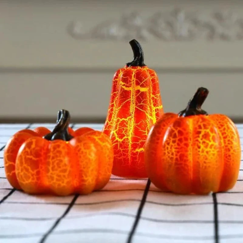 Warm white LED pumpkin light for tabletops