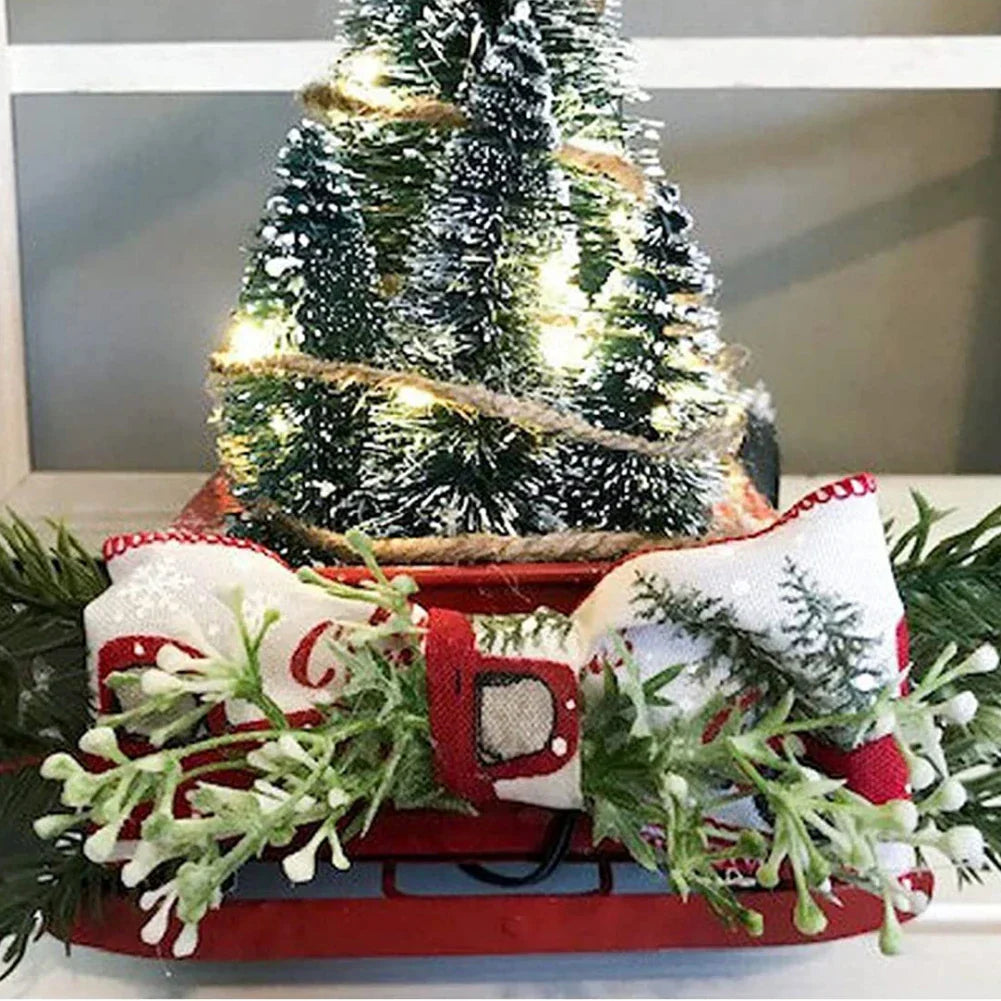 Red Truck Christmas Ornament – Rustic Mini Tree Holiday Decoration