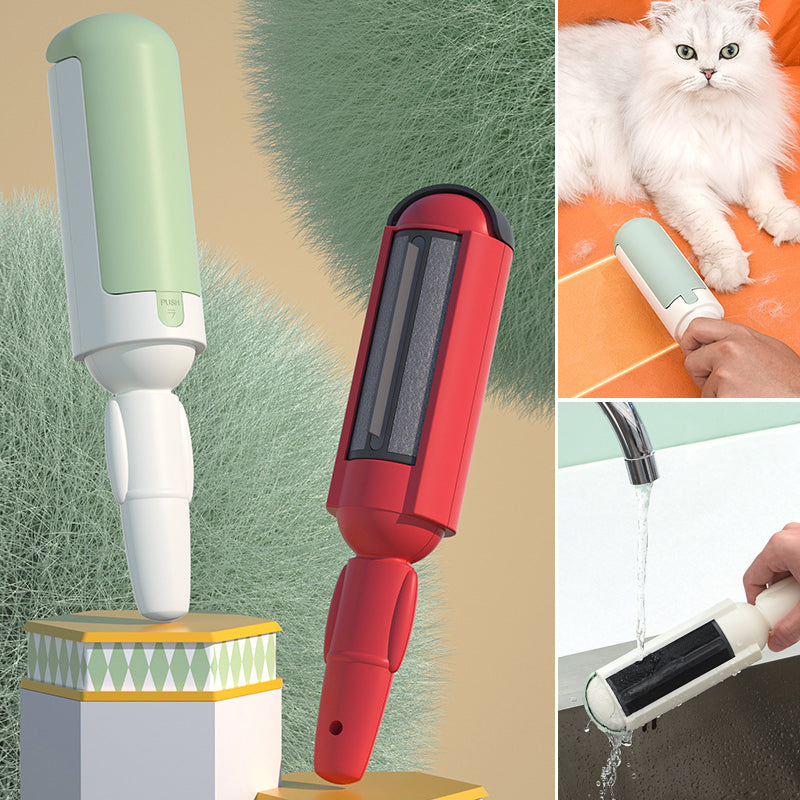 Reusable pet hair remover roller no-waste lint roller