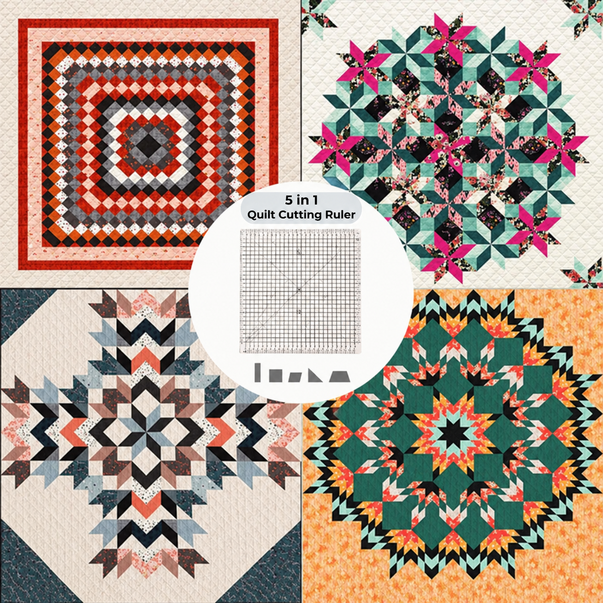 Rotary Cutter Set – with Cutting Mat & Quilting Ruler