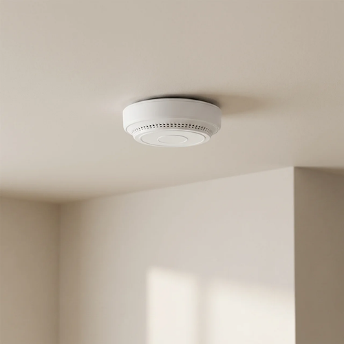 Smart WiFi Smoke & Heat Detector – 85 dB Alarm, App Alerts, Ceiling or Wall Mount