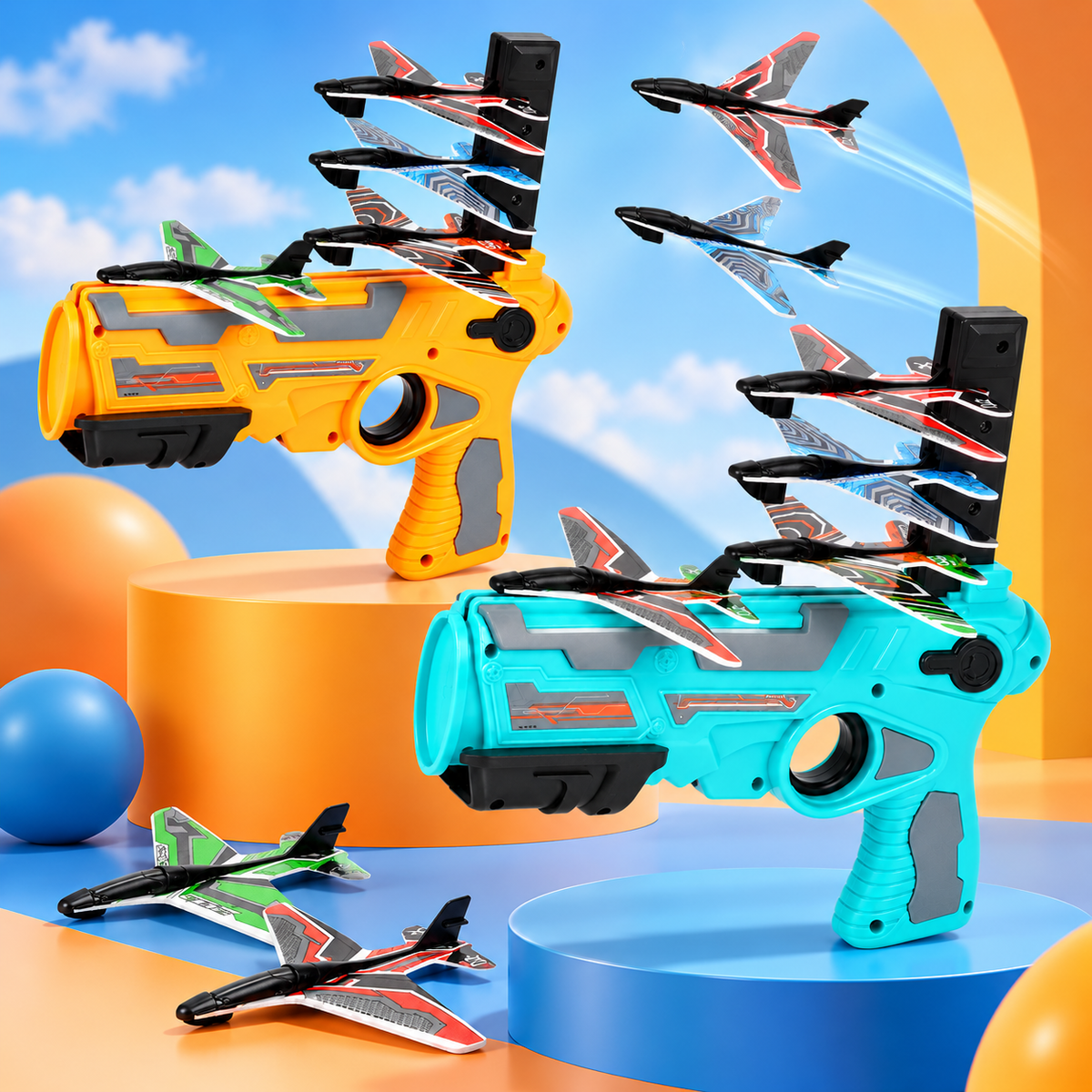 Toy Airplane Launcher – Handheld Foam Glider Shooter for Kids