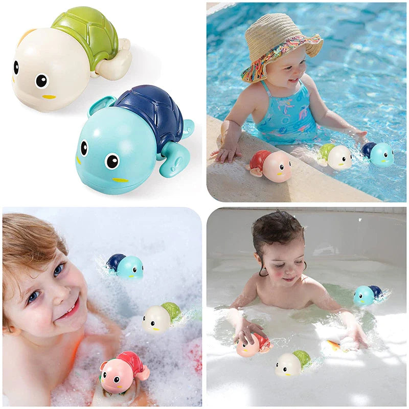Wind-up swimming bath toys with sea animals for kids