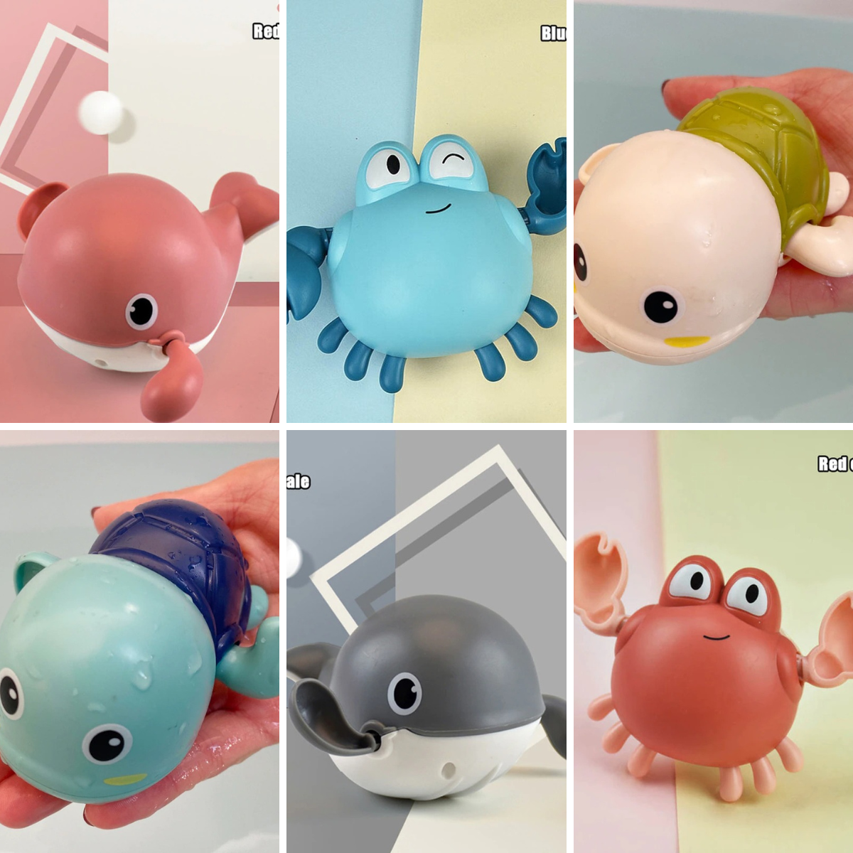 Wind-up swimming bath toys with sea animals for kids